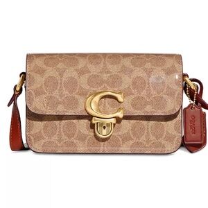 COACH Patent Signature Leather Studio  Shoulder Bag 19 NWT